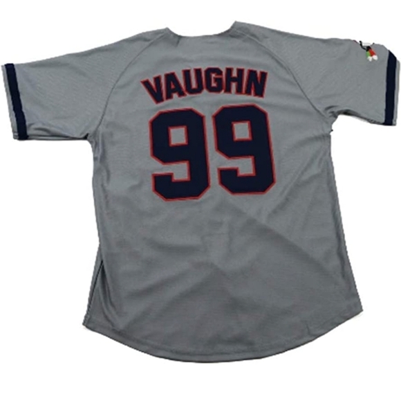 New Cleveland Baseball Major League Rick Vaughn Jersey Gray Multiple Sizes - Picture 2 of 6